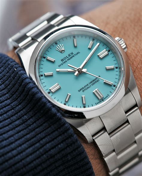 womens rolex blue face|rolex oyster tiffany blue.